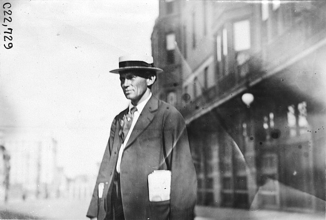 F.E. Spooner at the 1909 Glidden Tour