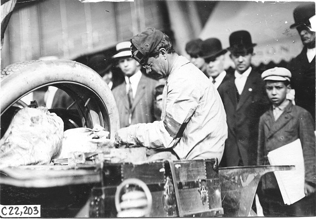 E.L. Ferguson, at 1909 Glidden Tour