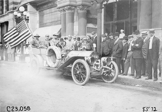 Premier car, at the 1909 Glidden Tour