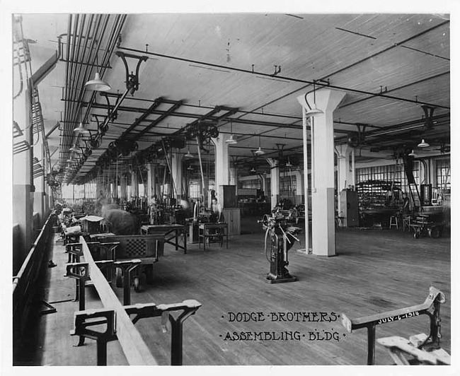 Dodge Brothers assembling building interior