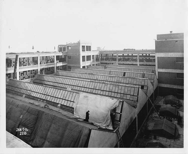 Dodge Brothers pressed steel shop roof