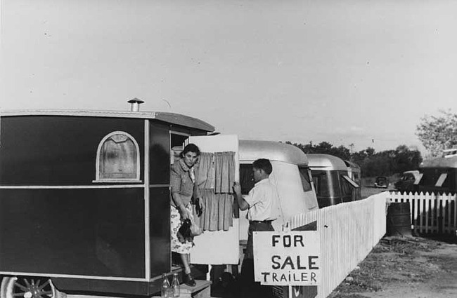 Trailer camp, home of automobile worker in Flint