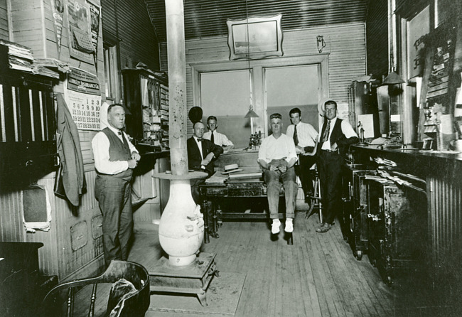 Inside the Chicago & North-Western Railway Depot at Quinnesec, Mich.