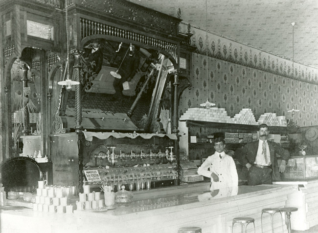 Interior view of Sam Khoury's East Ludington Street store