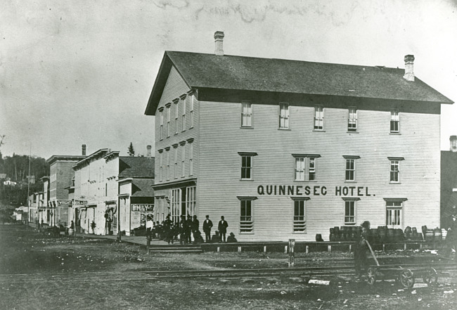 View of the east side of Quinnesec Avenue looking north