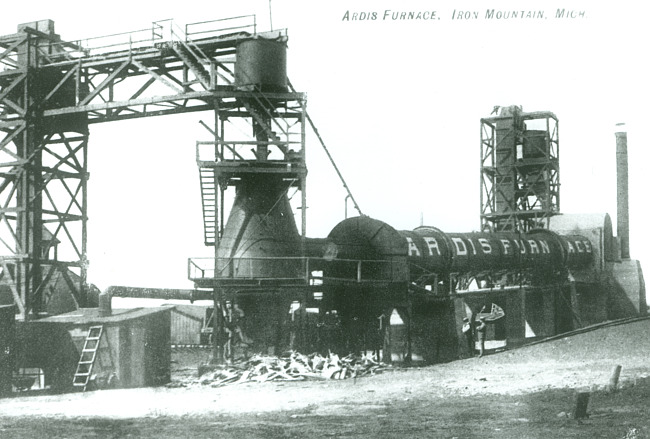 Iron Mountain's Ardis Furnace, an experimental furnace used to process low-grade iron ore