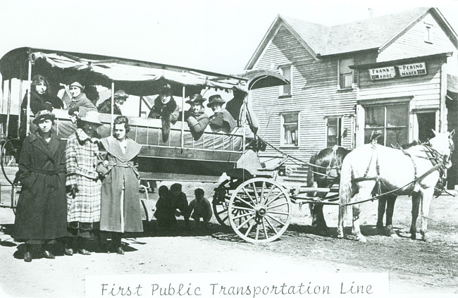 Horse-drawn bus : Iron Mountain's early public transportation