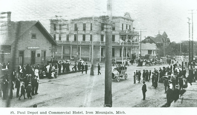 St. Paul Depot and Commercial Hotel, Iron Mountain, Mich.