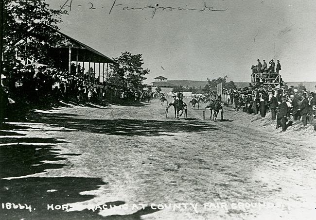 Horse racing at the Dickinson County Fairgrounds