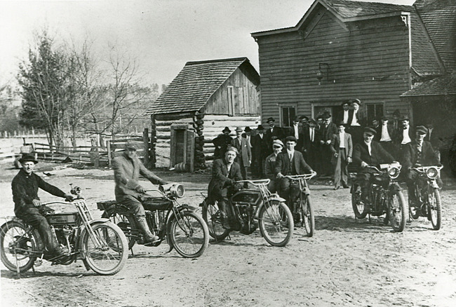 Motorcyclists in Loretto, Michigan