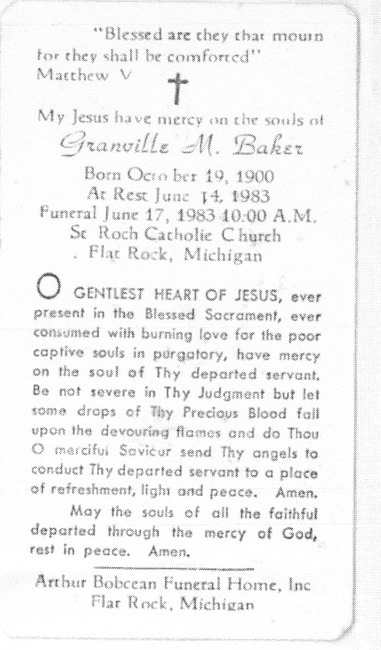 Baker, Granville