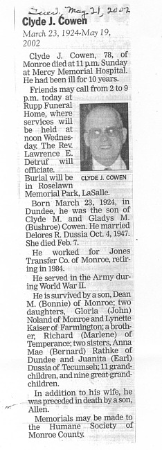 Cowen, Clyde J.