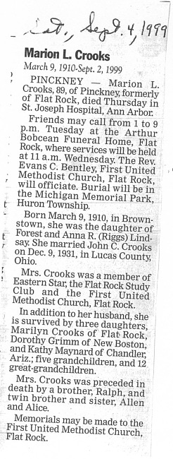 Crooks, Marion L.