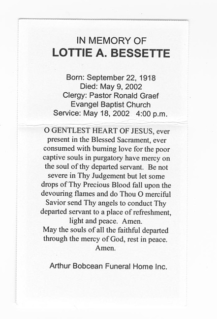 Bessette, Lottie B.