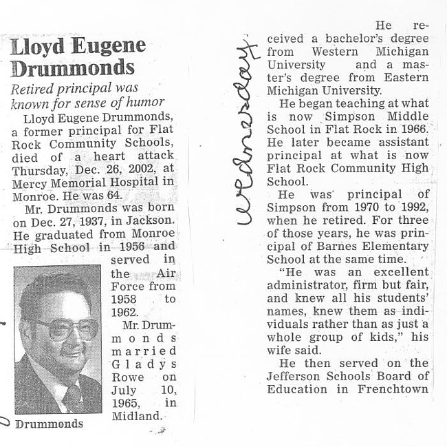 Drummonds, Lloyd Eugene