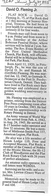 Fleming, David O. Jr.