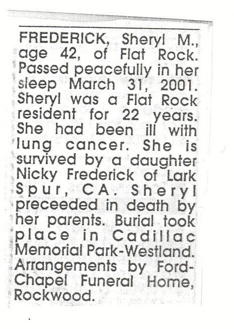 Frederick, Sheryl M.