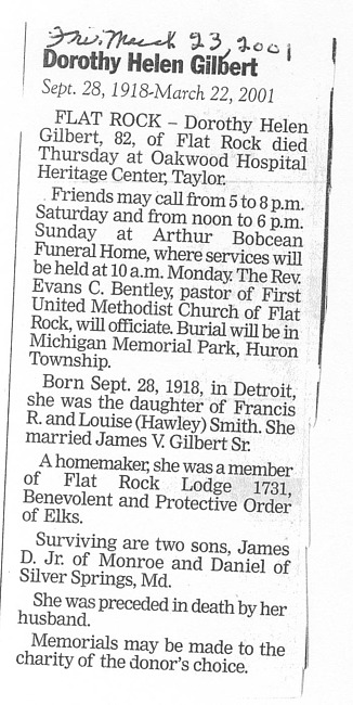 Gilbert, Dorothy Helen