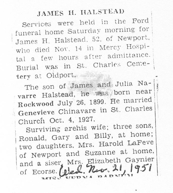 Halstead, James H.