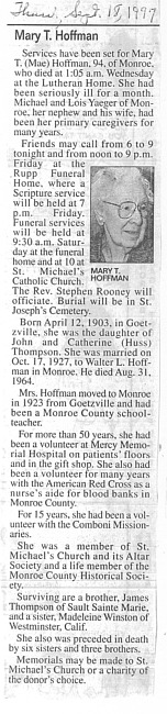 Hoffman, Mary T.
