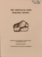 Montcalm Farm research report. (1981)