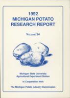 Michigan potato research report. Vol. 24 (1992)