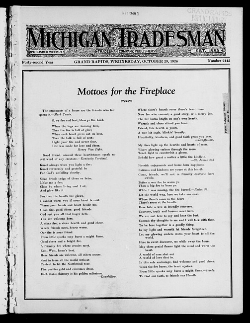 Michigan tradesman. Vol. 42 no. 2145 (1924 October 29)