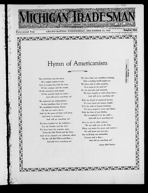 Michigan tradesman. Vol. 42 no. 2153 (1924 December 24)