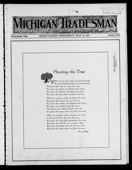 Michigan tradesman. Vol. 42 no. 2173 (1925 May 13)