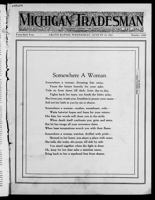 Michigan tradesman. Vol. 43 no. 2187 (1925 August 19)