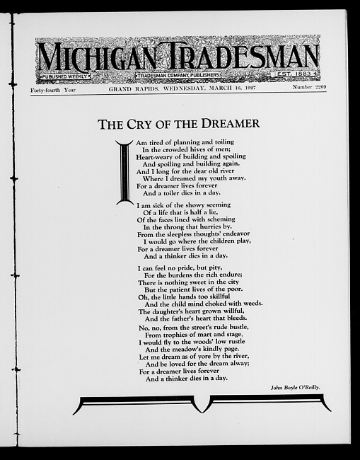 Michigan tradesman. Vol. 44 no. 2269 (1927 March 16)