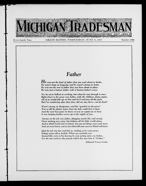 Michigan tradesman. Vol. 44 no. 2282 (1927 June 15)