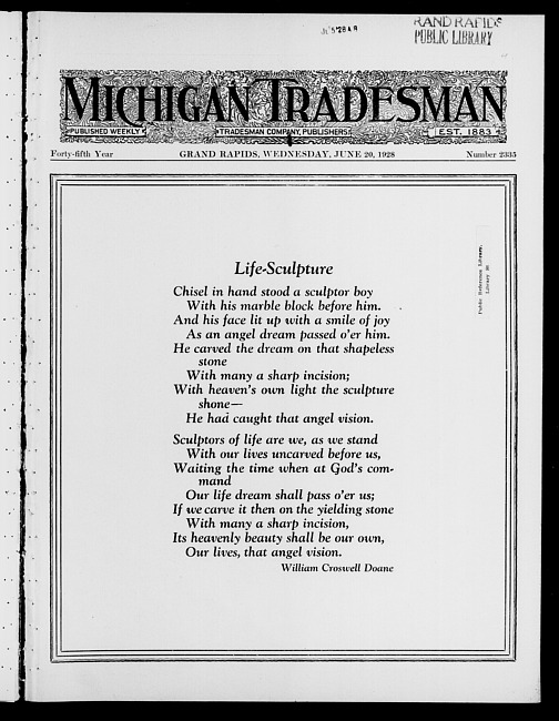 Michigan tradesman. Vol. 45 no. 2335 (1928 June 20)