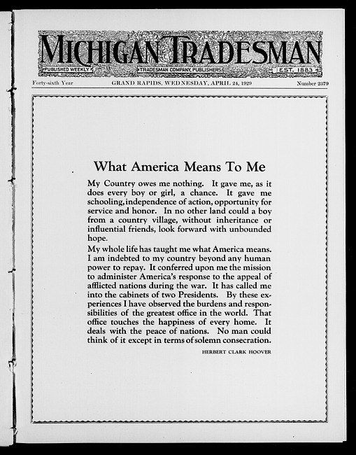 Michigan tradesman. Vol. 46 no. 2379 (1929 April 24)