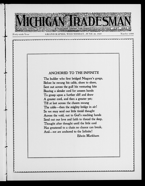 Michigan tradesman. Vol. 46 no. 2388 (1929 June 26)