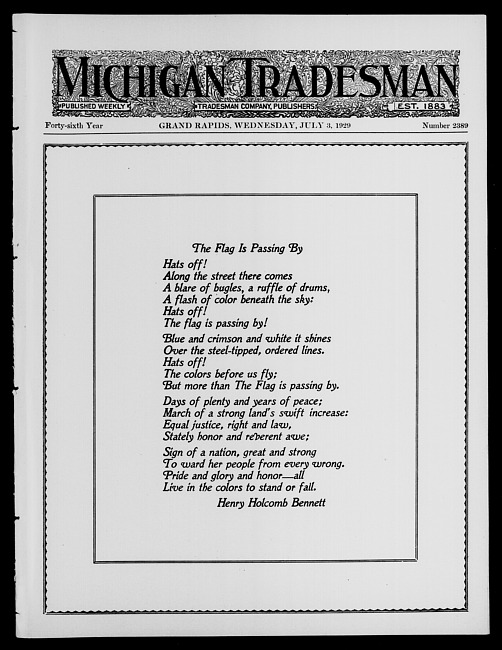 Michigan tradesman. Vol. 46 no. 2389 (1929 July 3)