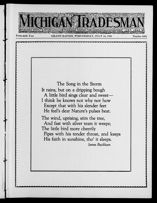Michigan tradesman. Vol. 46 no. 2392 (1929 July 24)