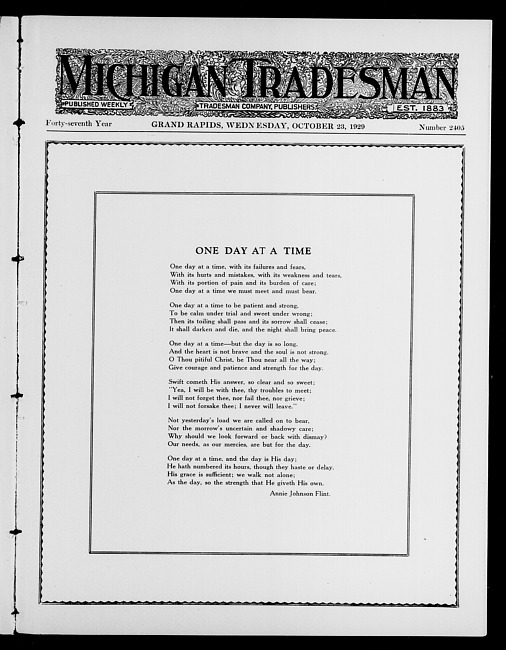 Michigan tradesman. Vol. 47 no. 2403 (1929 October 23)