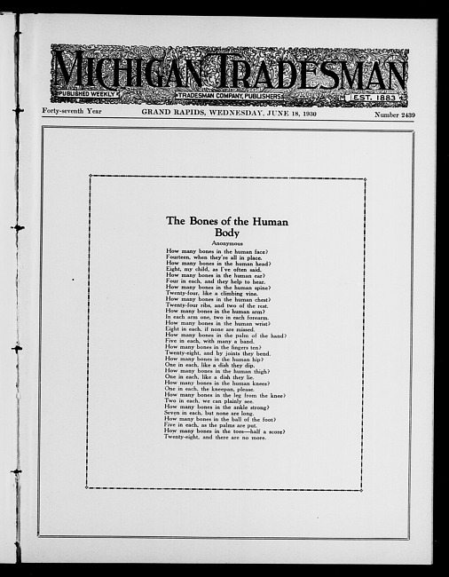 Michigan tradesman. Vol. 47 no. 2439 (1930 June 18)
