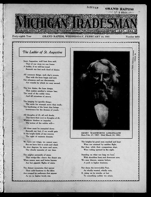 Michigan tradesman. Vol. 48 no. 2475 (1931 February 25)