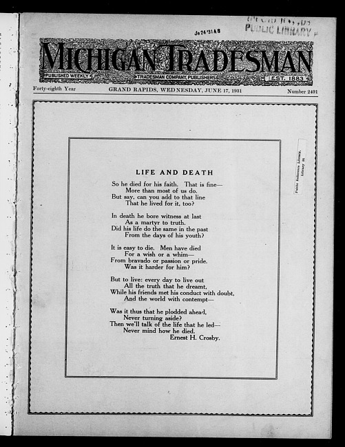 Michigan tradesman. Vol. 48 no. 2491 (1931 June 17)