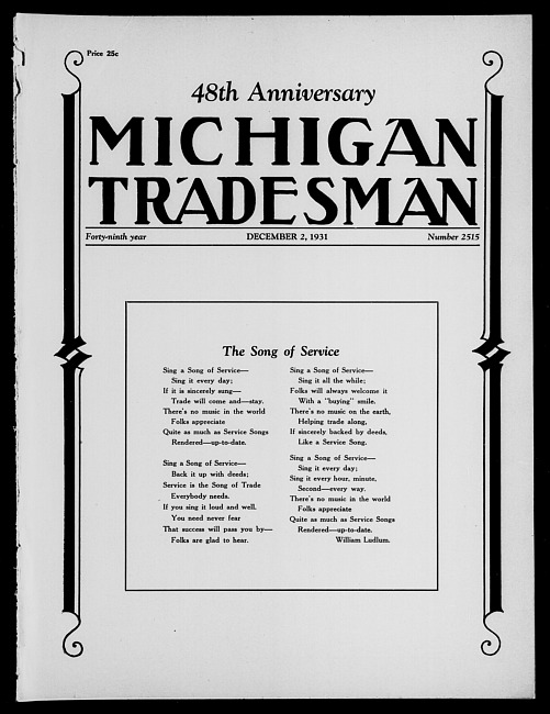 Michigan tradesman. Vol. 49 no. 2515 (1931 December 2)