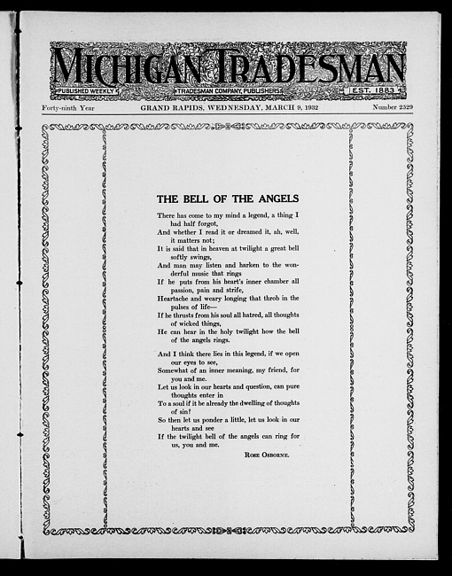 Michigan tradesman. Vol. 49 no. 2529 (1932 March 9)