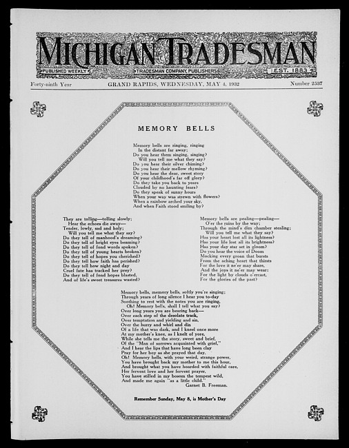 Michigan tradesman. Vol. 49 no. 2537 (1932 May 4)