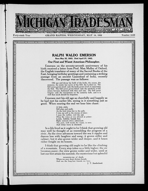 Michigan tradesman. Vol. 49 no. 2539 (1932 May 18)