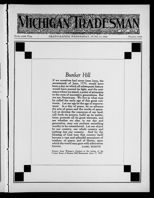 Michigan tradesman. Vol. 49 no. 2543 (1932 June 15)