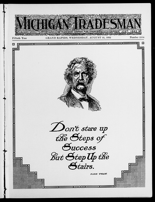 Michigan tradesman. Vol. 50 no. 2554 (1932 August 31)