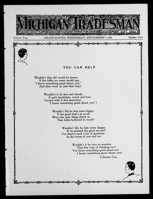 Michigan tradesman. Vol. 50 no. 2555 (1932 September 7)