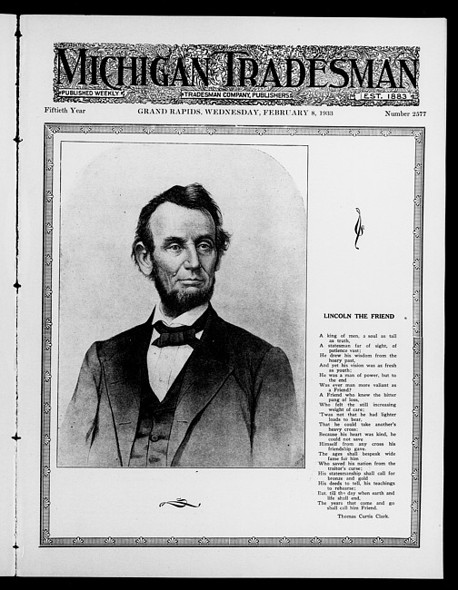 Michigan tradesman. Vol. 50 no. 2577 (1933 February 8)