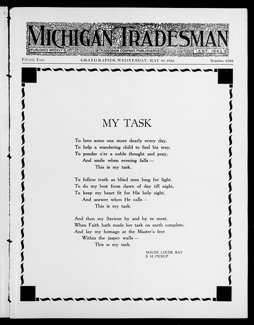 Michigan tradesman. Vol. 50 no. 2590 (1933 May 10)